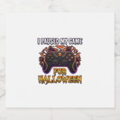Gepauzeerde Game Halloween Controller Vleermuizen Sparkling Wijnetiket (Enkel label)