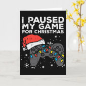 Gepauzeerde Mijn Game Kerst Gamer Kerstmannen Jong Kaart (Gele Bloem)