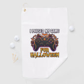 Gepauzeerde spel Halloween-controller vleermuizen Golfhanddoek (Insitu)