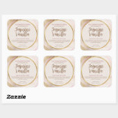 Gepcentreerde kaarsen Neutrale Roze penseelstreek  Vierkante Sticker (Vel)