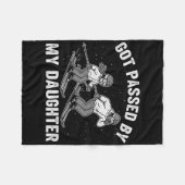 Gepedbyld door mijn dochter Funny Skiing _7 Fleece Deken (Voorkant (Horizontaal))