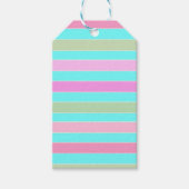Gepegrigeerde gestreepte lijnen pastelkleuren voor cadeaulabel (Voorkant)