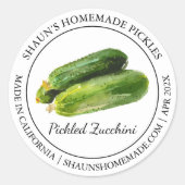 Gepekelde courgette Modern label (Voorkant)