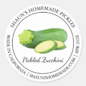 Gepekelde courgette Modern label (Voorkant)