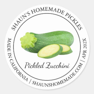 Gepekelde courgette Modern label