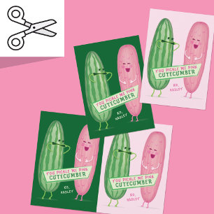 Gepekelde roze klaslokaal Valentijnsdag Kaart