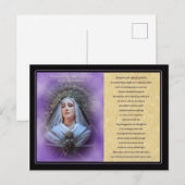 Gepel voor onze dame van de Sorrows. Briefkaart (Voorkant / Achterkant)