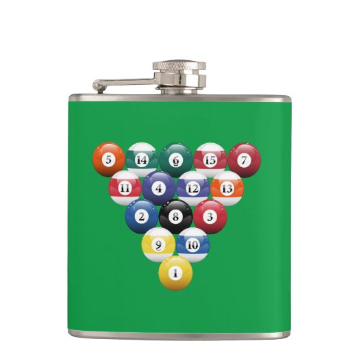 Gepelde Billiardbekkens Heupfles (Voorkant)