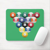 Gepelde Billiardbekkens Muismat (Met muis)