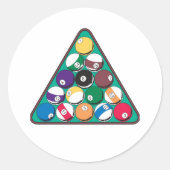 Gepelde Billiardbekkens Ronde Sticker (Voorkant)