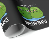 Gepelde bonen Funny Veggie Bean Pun Dark BG Cadeaupapier (Rol Hoek)