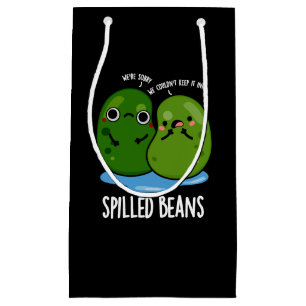 Gepelde bonen Funny Veggie Bean Pun Dark BG Klein Cadeauzakje
