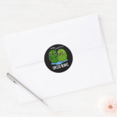 Gepelde bonen Funny Veggie Bean Pun Dark BG Ronde Sticker (Envelop)