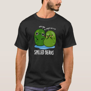 Gepelde bonen Funny Veggie Bean Pun Dark BG T-shirt
