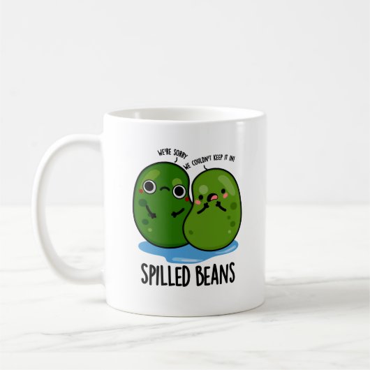 Gepelde bonen Funny Veggie Bean Pun Koffiemok (Links)