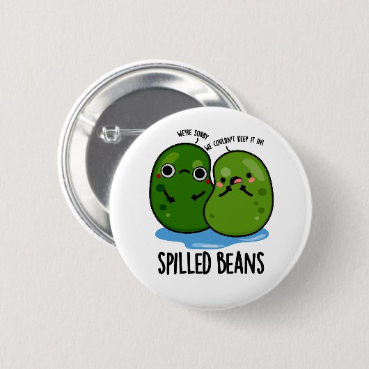 Gepelde bonen Funny Veggie Bean Pun Ronde Button 5,7 Cm (Voorkant /achterkant)