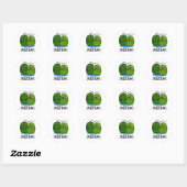 Gepelde bonen Funny Veggie Bean Pun Ronde Sticker (Vel)