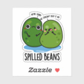 Gepelde bonen Funny Veggie Bean Pun Sticker (Vel)