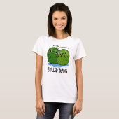 Gepelde bonen Funny Veggie Bean Pun T-shirt (Voorkant volledig)