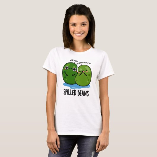 Gepelde bonen Funny Veggie Bean Pun T-shirt (Voorkant volledig)