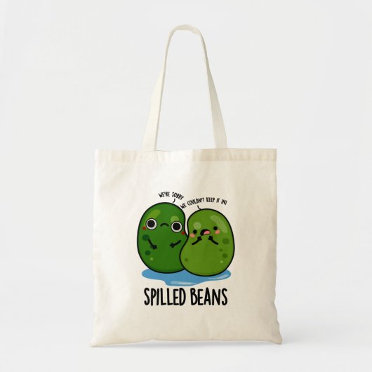 Gepelde bonen Funny Veggie Bean Pun Tote Bag (Voorkant)