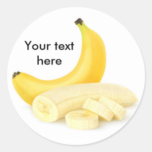 Gepelde en besnoeiingsbanaan ronde sticker