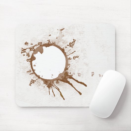 Gepelde koffie Mousepad Muismat (Met muis)