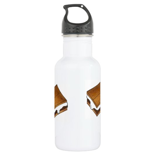 Gepelde Marshmallow Smore Smores Camp Water Bottle Waterfles (Achterkant)
