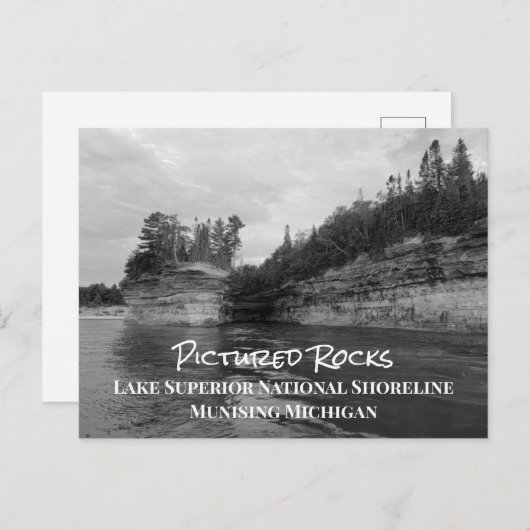 Gepelde Rocks Lake Superior National Shoreline P Briefkaart (Voorkant / Achterkant)