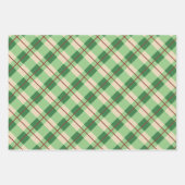 Gepelde rode en groene tartaan geruit inpakpapier vel (Voorkant)