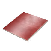 Gepelde rode keramische tegel tegeltje (Zijkant)