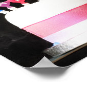 Gepelde taart met roken gesmolten gelukkige verjaa poster (Hoek)