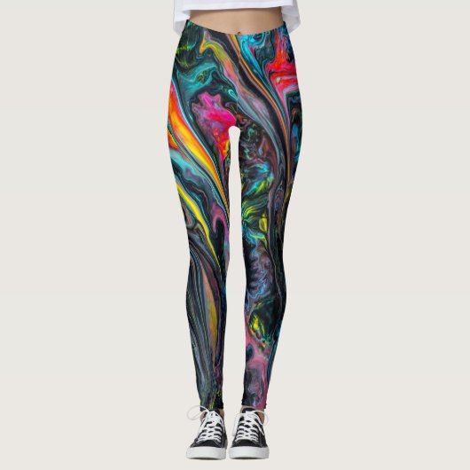 Gepelde verf leggings (Voorkant)