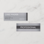 Gepenseerde titaanmetaal-textuurminikaarten mini visitekaartje (Voorkant / Achterkant)