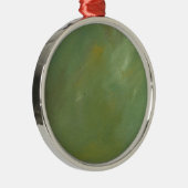 Gepenseld Groen Abstract Metalen Ornament (Rechts)