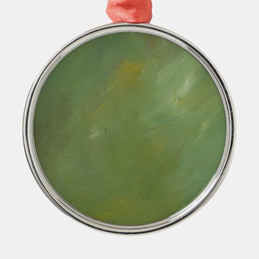 Gepenseld Groen Abstract Metalen Ornament (Voorkant)