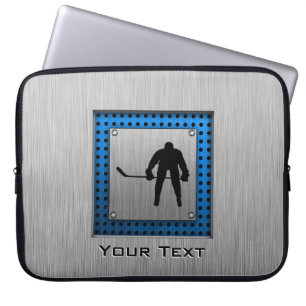 Gepenselde aluminium look Hockey Laptop Sleeve