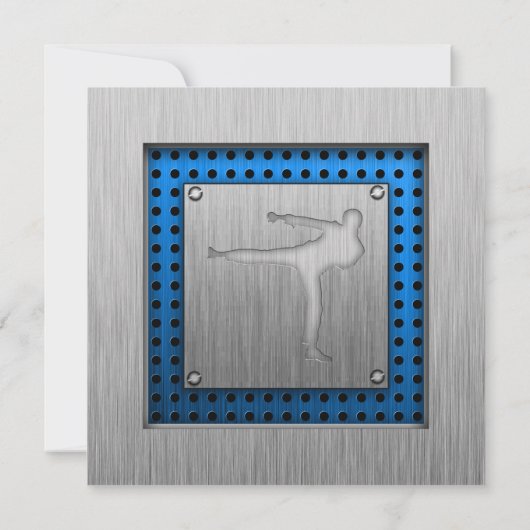 gepenselde metaal-uitziende Martiale Kunsten Kaart (Achterkant)