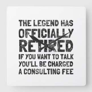 Gepensioneerd 2020 vierkante klok