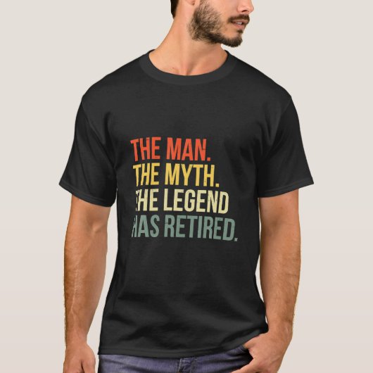 Gepensioneerd 2022 Het Man legend heeft Retro in r T-shirt (Voorkant)