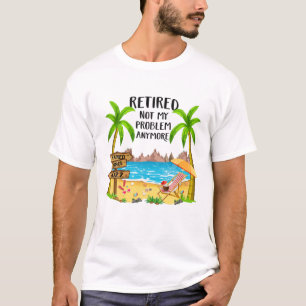Gepensioneerd 2022 Mijn probleem is niet meer grap T-shirt