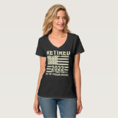 Gepensioneerd 2022 Niet mijn probleem meer pensioe T-shirt (Voorkant volledig)