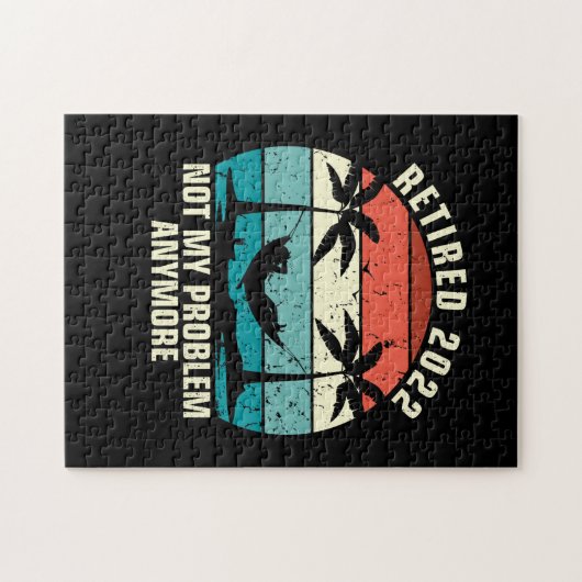 Gepensioneerd 2022 Niet mijn probleem meer pension Legpuzzel (Horizontaal)