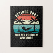 Gepensioneerd 2022 Niet mijn probleem meer pension Legpuzzel (Verticaal)