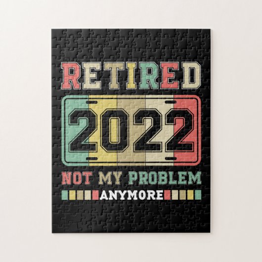 Gepensioneerd 2022 Niet mijn probleem meer pension Legpuzzel (Verticaal)
