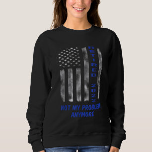 Gepensioneerd 2022 Thin Blue Line American Flag Po Trui