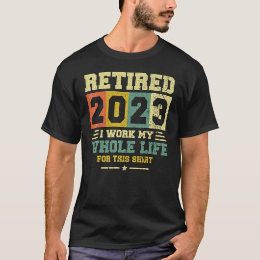 Gepensioneerd 2023 Funny  Pensioenfonds Gift M T-shirt (Voorkant)