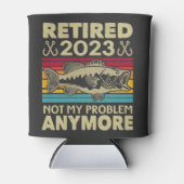 Gepensioneerd 2023 Mijn probleem niet meer Gevist  Blikjeskoeler (Voorkant)