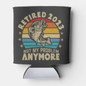 Gepensioneerd 2023 Mijn probleem niet meer Gevist  Blikjeskoeler (Voorkant)