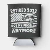 Gepensioneerd 2023 Mijn probleem niet meer Gevist Blikjeskoeler (Voorkant)